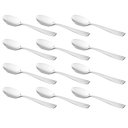 Ver imagem 1 de Conjunto 12 Colheres Aço Inox para Sobremesa 19cm Pisa Talheres Mesa Posta Cozinha
