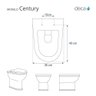 Assento Sanitário com Amortecedor Century Cinza Real para Vaso Deca - 3