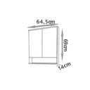 Ver imagem 3 de Armário para Banheiro com Espelho Cecilia 65 Duas Portas - Fabribam