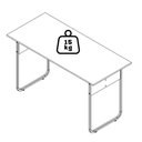 Ver imagem 5 de Mesa Escrivaninha Office 135 Cm P1070 Grafite Preto Pp Milani Store