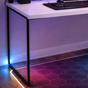 Ver imagem 3 de Mesa Gamer Diretor Pés de Ferro Computador Setup Gamer 150x60cm - Jm3 Móveis:branco/preto
