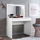 Ver imagem 1 de Escrivaninha Penteadeira Camarim Atraente com Espelho e Led Branco Demóbile