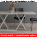 Ver imagem 3 de Mesa de Jantar Livia Flora 180 cm Retangular Borda Arredondada Madeira Vidro Colado Laca Off White