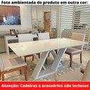 Ver imagem 5 de Mesa de Jantar Livia Flora 180 cm Retangular Borda Arredondada Madeira Vidro Colado Laca Off White