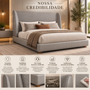 Ver imagem 5 de Conjunto Queen Cama Japonesa Cabeceira Milano Moderna Luxo Premiun Elegante Divani com Cabeceira em