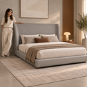 Ver imagem 3 de Conjunto Queen Cama Japonesa Cabeceira Milano Moderna Luxo Premiun Elegante Divani com Cabeceira em