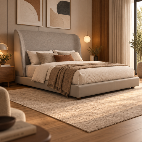 Conjunto Queen Cama Japonesa Cabeceira Milano Moderna Luxo Premiun Elegante Divani com Cabeceira em 