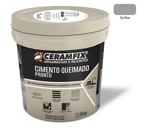 Cimento Queimando Ceramfix Grafite 5kg