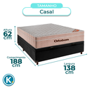 Ver imagem 2 de Cama Box Bau Preto Casal + Colchão Molas Ensacadas Airtech Ortobom