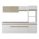 Ver imagem 5 de Armário Cozinha Completa Made Mp2181 Multimóveis + Brinde Jogo de Panelas Tramontina Branco/dourado