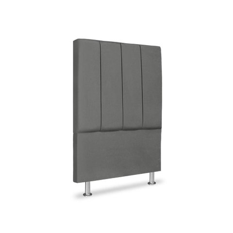Cabeceira Estofada Cama Box Carla Linha Premium Cor:Cinza Grafite;Tamanho:Solteiro 90 cm