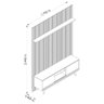 Rack Bancada com Painel Milo Cinamomo/off White para Tv até 75” - Madetec - 5