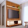 Rack Bancada com Painel Milo Cinamomo/off White para Tv até 75” - Madetec - 2
