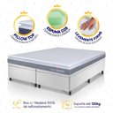 Ver imagem 4 de Conjunto Box Baú Branco Durban Cinza Espuma D28 King 193x203x64 - King House