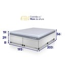 Ver imagem 3 de Conjunto Box Baú Branco Durban Cinza Espuma D28 King 193x203x64 - King House