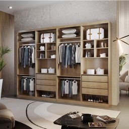 Closet Casal Fenix Premium 6 Gavetas 16 Prateleiras Rufato - 1