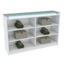 Ver imagem 1 de ARMÁRIO, BALCÃO DE APOIO COM PRATELEIRAS M499.B (LOJA, CASA) MUNDI MOVEIS