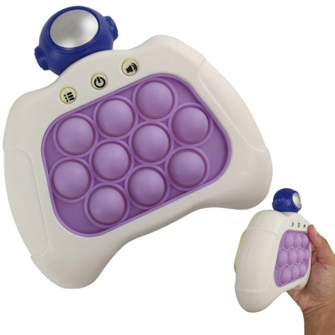 Pop It Mini Game Interativo 4 Modos Portatil Astronauta Jogo Luzes Som Anti Estresse Fidget Sensoria