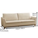 Ver imagem 2 de Sofá 2 Lugares Namoradeira Montreal Linho Creme - Meu Estofado Sofá 2 Lugares Namoradeira Montreal S