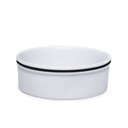 Ver imagem 2 de Kit Comedouro e Bebedouro de Porcelana para Cachorro Gato 600ml Listra Preta