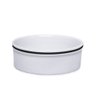 Kit Comedouro e Bebedouro de Porcelana Para Cachorro Gato 600ml Listra Preta - 2