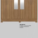 Ver mais imagens de Guarda Roupa Casal 6 Portas com Espelho e 3 Gavetas Prático - Amêndola Touch