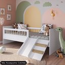 Ver imagem 2 de Cama Infantil com Escorregador Lumiar C06 Branco - Mpozenato