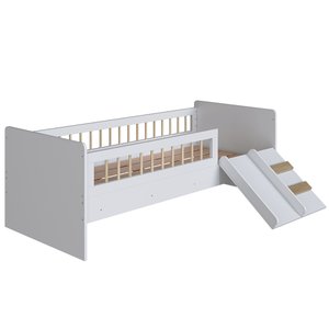 Cama Infantil com Escorregador Lumiar C06 Branco - Mpozenato