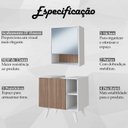 Ver imagem 3 de Gabinete e Armario com Espelho para Banheiro B95 Branco Montana Novam