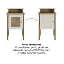 Ver imagem 7 de Kit 2 Mesas de Cabeceira 100% MDF Porta Reversível com Detalhes Curvos Marrom