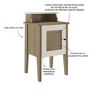 Ver mais imagens de Kit 2 Mesas de Cabeceira 100% MDF Porta Reversível com Detalhes Curvos Marrom