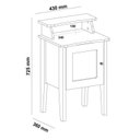 Ver imagem 6 de Kit 2 Mesas de Cabeceira 100% MDF Porta Reversível com Detalhes Curvos Marrom
