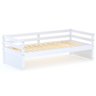 Cama Solteiro Eco Madeira Maciça Branco Mobilistore - 1