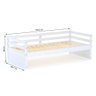 Cama Solteiro Eco Madeira Maciça Branco Mobilistore - 2