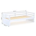 Ver imagem 2 de Cama Solteiro Eco Madeira Maciça Branco Mobilistore