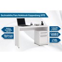 Ver imagem 2 de Escrivaninha p/ Escritório S970 c/ 1 Porta e 1 Gaveta Polipropileno Branco - Kappesberg