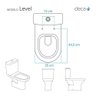 Assento Sanitário MDF Soft Close Level Preto Fosco para Vaso Deca com Ferragem Dourada - 4