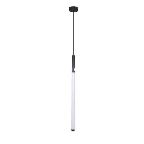 Pendente Moderno Tubo Preto 64cm Led 16w 3200k Bivolt 16203-pl