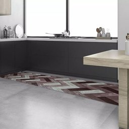 Passadeira em Manta Vinilico Similar Laminado por Metro Mosaico Marrom - 6