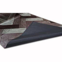 Passadeira em Manta Vinilico Similar Laminado por Metro Mosaico Marrom - 2