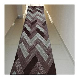 Passadeira em Manta Vinilico Similar Laminado por Metro Mosaico Marrom - 7