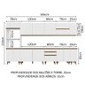 Armário de Cozinha Completa 355cm Branco Reims da Sabrina Madesa - 4