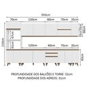Ver imagem 4 de Armário de Cozinha Completa 355cm Branco Reims da Sabrina Madesa