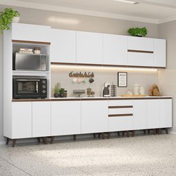 Armário de Cozinha Completa 355cm Branco Reims da Sabrina Madesa - 2