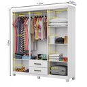 Ver imagem 7 de Guarda Roupa Casal A22 6 Portas 2 Gavetas Carioca Móveis