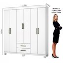 Ver imagem 6 de Guarda Roupa Casal A22 6 Portas 2 Gavetas Carioca Móveis