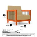 Ver imagem 5 de Kit Poltrona e Sofá Varanda Samoa Madeira Maciça com Cordas Náutica Linho Dourado - Desk Design