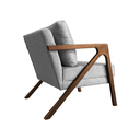 Ver imagem 4 de Kit 2 Poltronas Sala de Estar Madeira Maciça Mel Monique Assento Linho Cinza