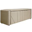 Ver imagem 1 de Calçadeira Baú Solteiro 90 Cm Para Cama Box Corano Bege