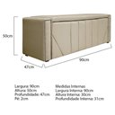 Ver imagem 5 de Calçadeira Baú Solteiro 90 Cm Para Cama Box Corano Bege